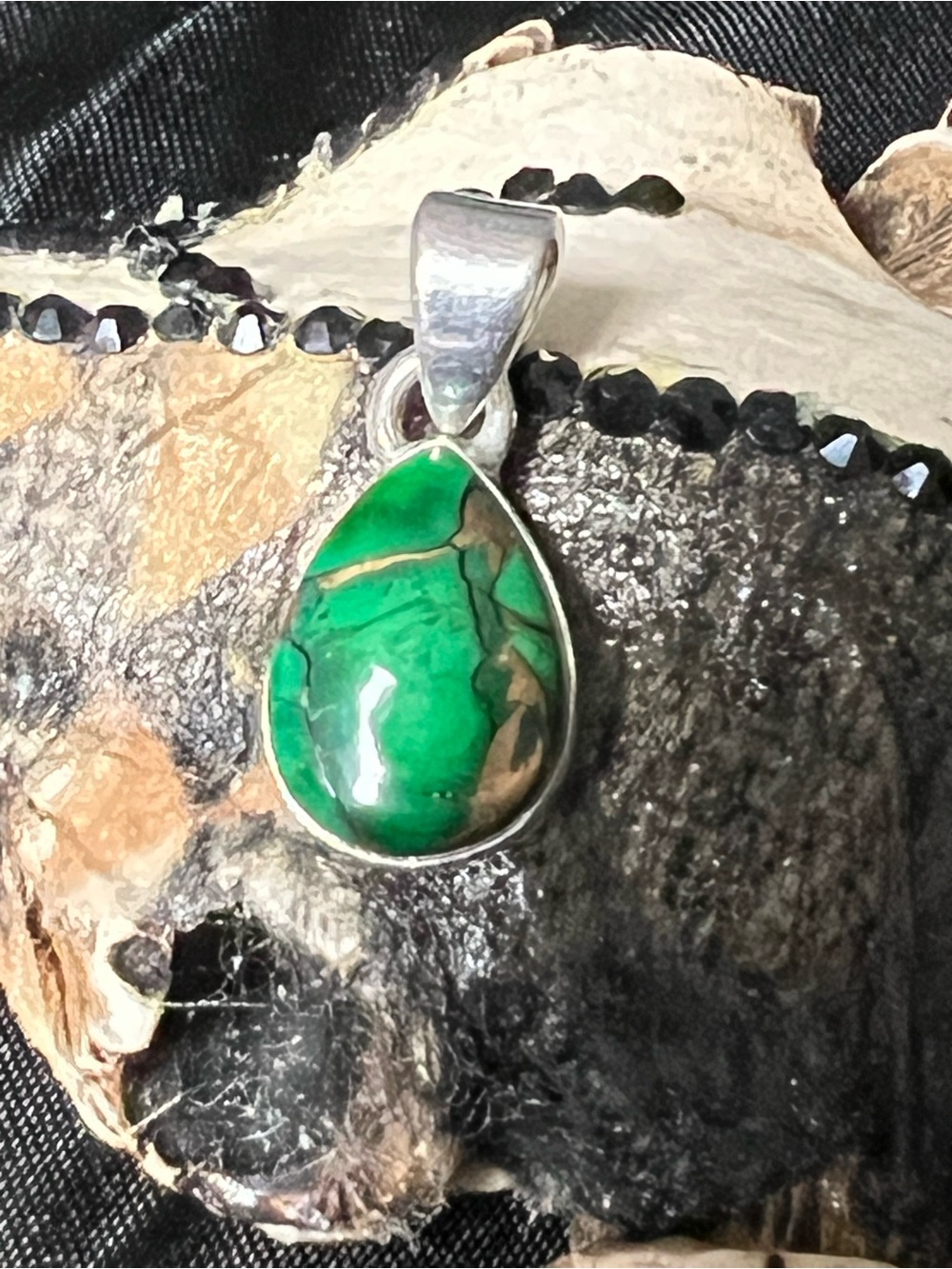 Sterling silver Irish Dahlia pendant